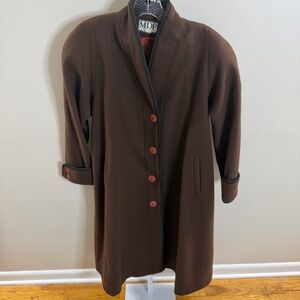 Mario de Pinto Vintage 100% wool coat made in USA statement outerwear